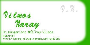 vilmos naray business card